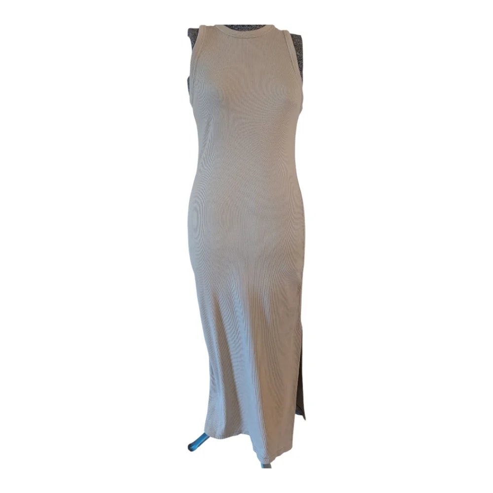 NWT Universal Thread Ribbed Bodycon Maxi Tank Dress Taupe Size M - Picture 1 of 9